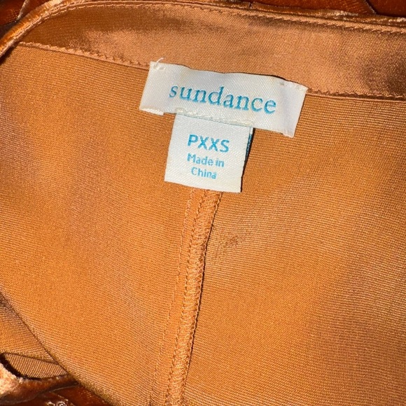 Sundance Brown Velvet Embroidered Top Peasant Boho PXXS - Picture 5 of 5
